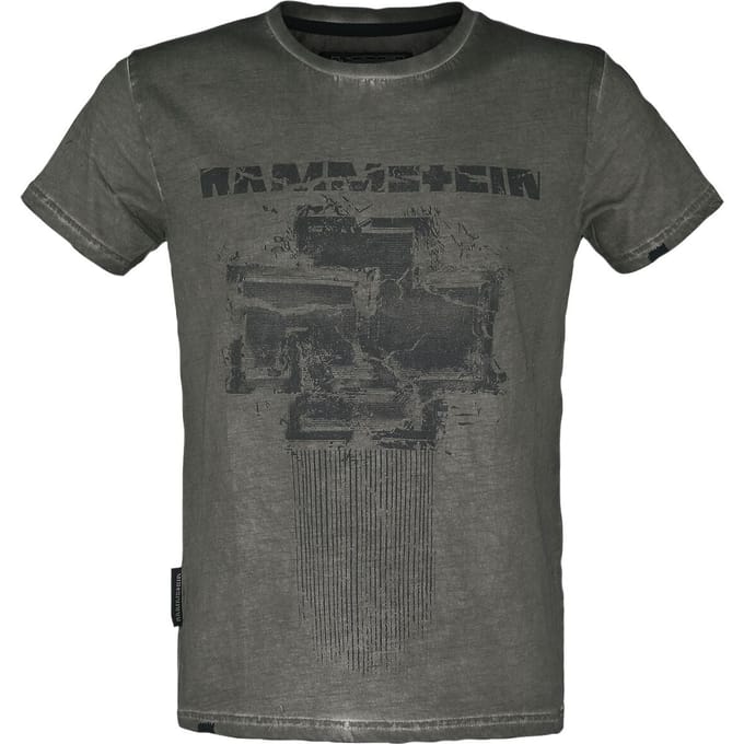 Rammstein T-shirt - Broken Logo II - S tot 3XL - voor Mannen - olijf