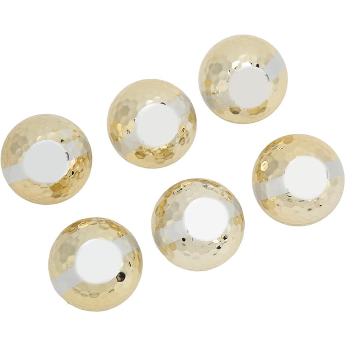 6 stuks Gouden Golf Lint Bal Luxe Elegant Golfbal Cadeaus voor Ceremonie Viering Festivals white