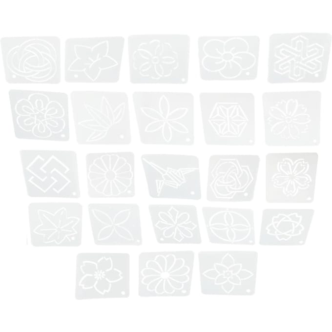 23-delige set DIY Quilting Sjabloon 12cmx12cm Gematteerd PP Kleding Quilten Snijsjabloon white