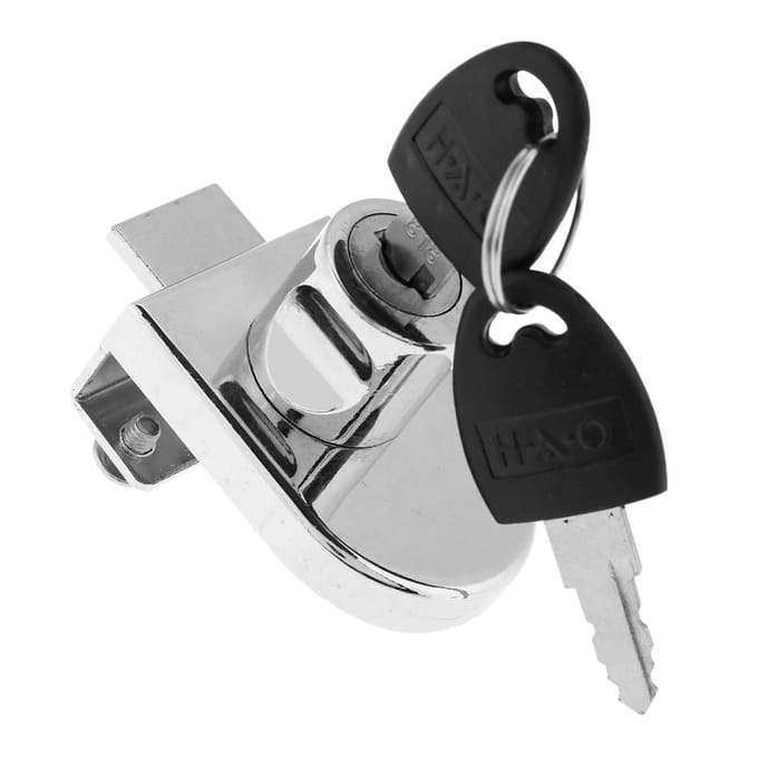 Zinc alloy Single Door Drawer Lock keep Safty and Security with Keys office home gray