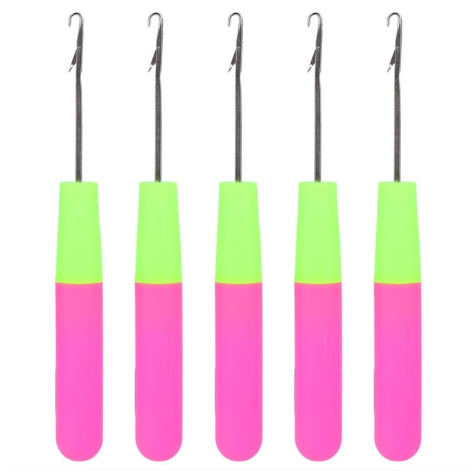 Haaknaalden voor Latch Hook Haarextensions Vlechten Handwerk Vaardigheid Gereedschapsset M green