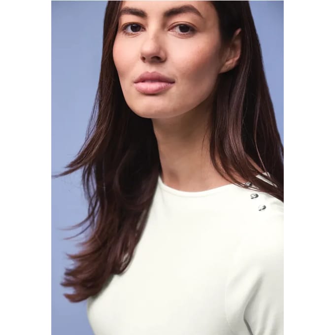 Shirt met knoopdetail