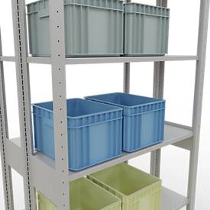 SCHULTE Lagertechnik - Boutloze dubbele bodemplank type 150 - 2500x1000x2x300 mm 2x6 legborden