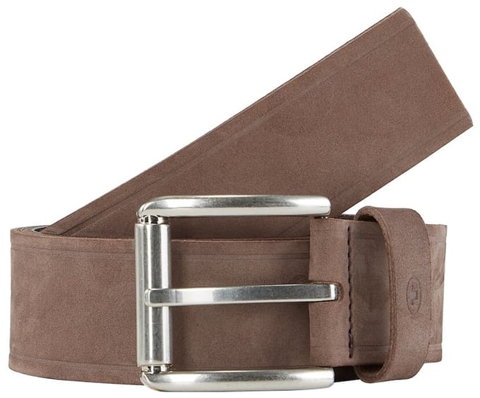 Tom Tailor - TTJAY leren riem met vierkante gesp - Maat 100 - brown uni