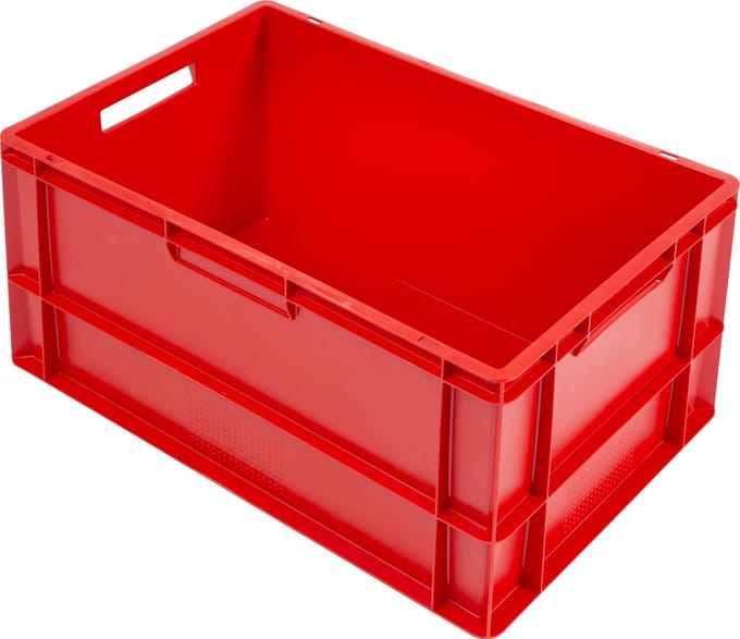 Alpac Stapelbak - Opbergbak - 600 x 400 x 320 mm - 60L - Rood