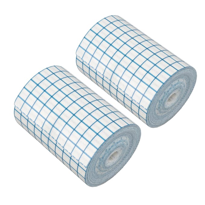 2 stuks Niet-geweven Fixatietape Mesh Ademende Fixatietape Beschermend Elastisch Verband 5cmx10m white
