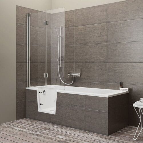 Steinkamp bathtub 180 x 80 cm with glass door left ST003BWTSTYL-L1