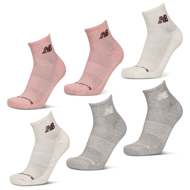 New Balance Ankle 6 Pack Sokken Unisex - Roze - Maat 35-38 - Katoen