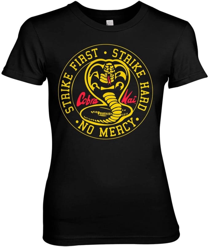 Cobra Kai Round Patch Girly Tee dames-T-shirt zwart