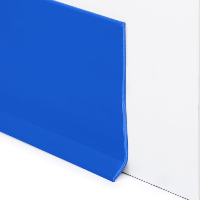 Rubbermagazijn - PVC Plint Blauw - 100x2,8mm - Flexibele plint - Lengte 5 meter - Vloerplint