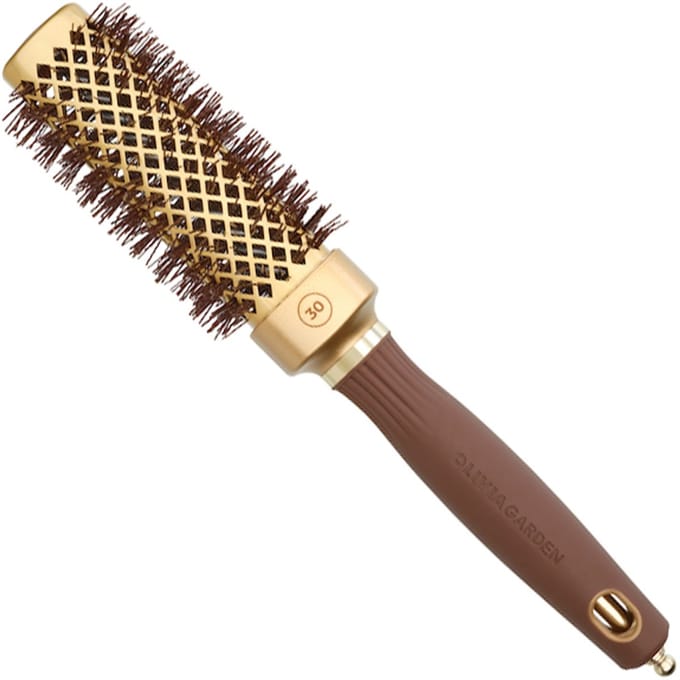 Olivia Garden Expert Blowout Straight Wavy Föhnborstel Goud-Bruin