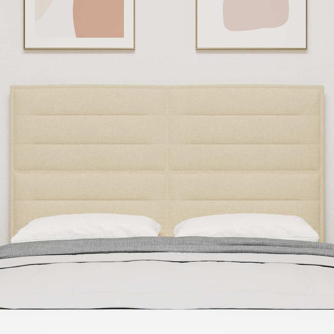vidaXL Hoofdbord Crème 144 cm Stof