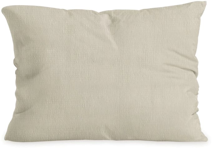 Zelesta Special Seersucker Kussensloop Set van 2 - Amandelmelk Beige 80x80cm