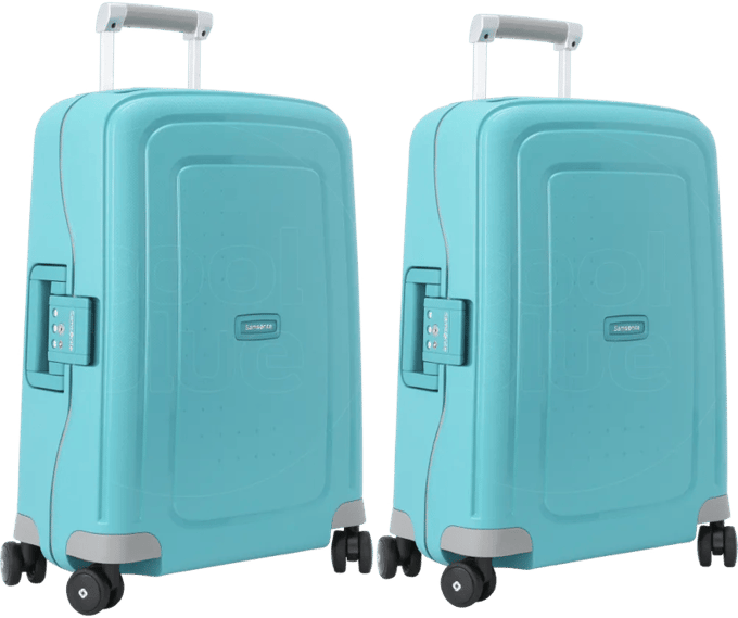 Samsonite S'Cure Spinner 55cm Aqua Blue Duo Kofferset