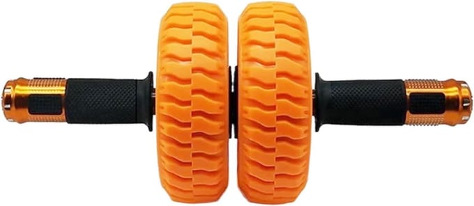 Ab Wheel - Core Trainer - Krachttraining Thuis - Dubbele Wiel Stabiliteit - 15 cm Rol - Zwart