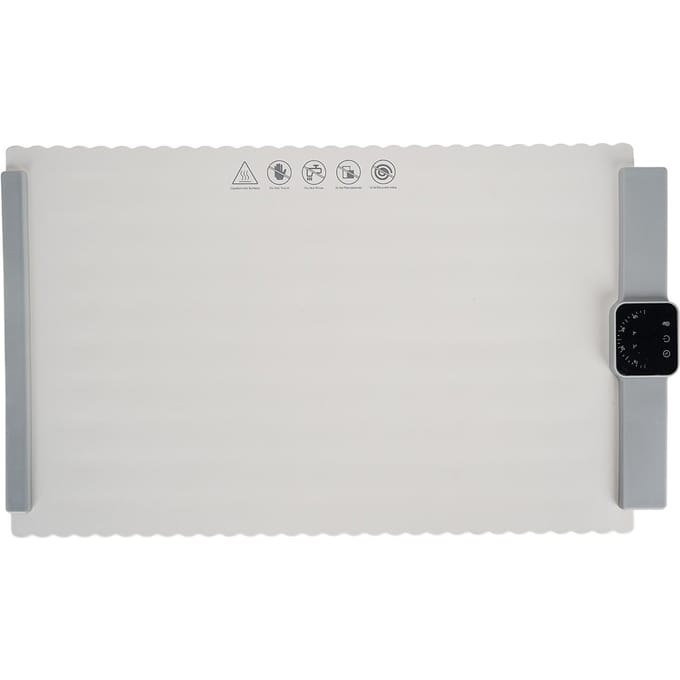 Plateau chauffant électrique pliable et portable en silicone pour buffets et fêtes. noir