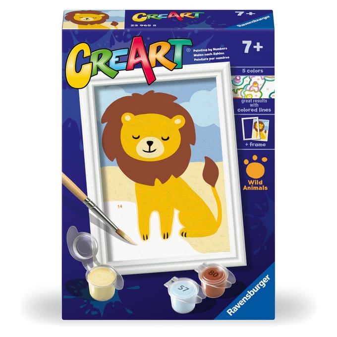 Ravensburger - CreArt Wild Lion - Schilderen op Nummer voor kinderen