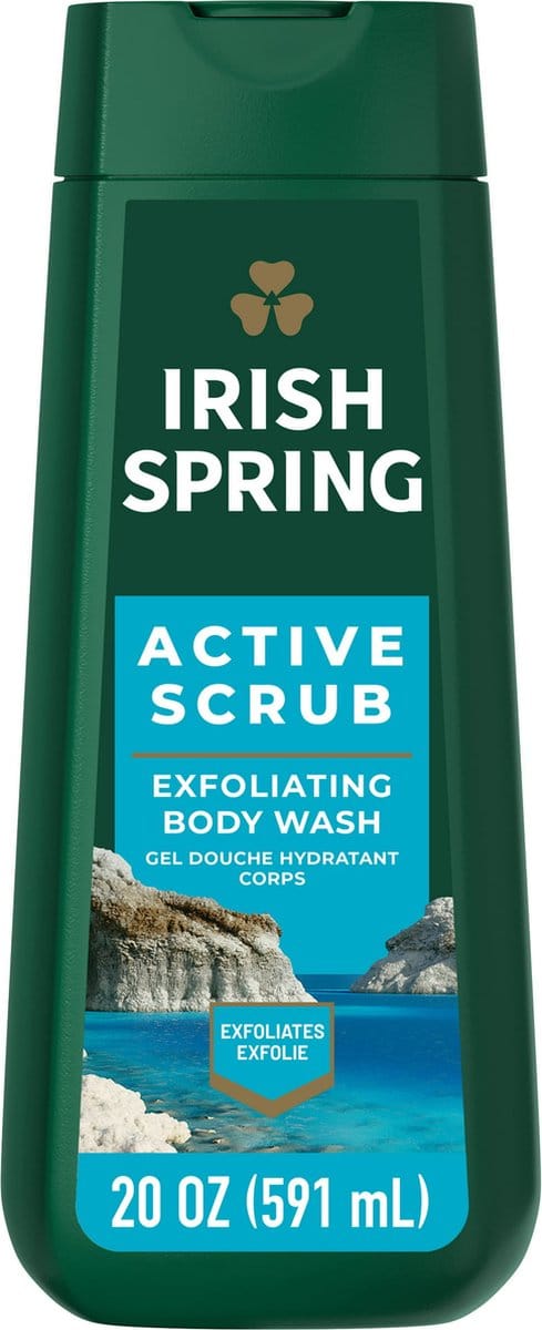 Irish Spring Active Scrub - Douchegel 2-in-1 - Peeling, 591 ml