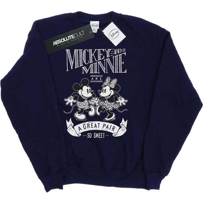 Disney Dames/Dames Mickey en Minnie Mouse Groot Paar Sweatshirt (Marineblauw)