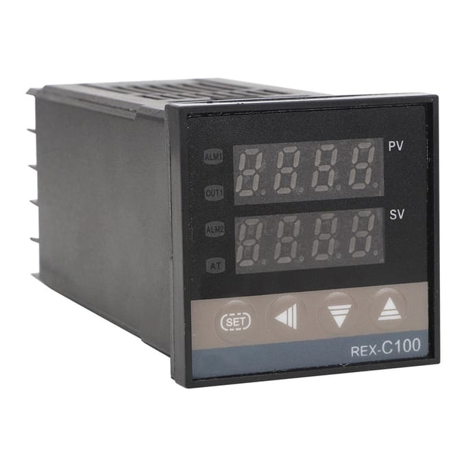 PID REX C100 Temperatuurregelaar 40A Solid State Relais K Thermokoppel GD black