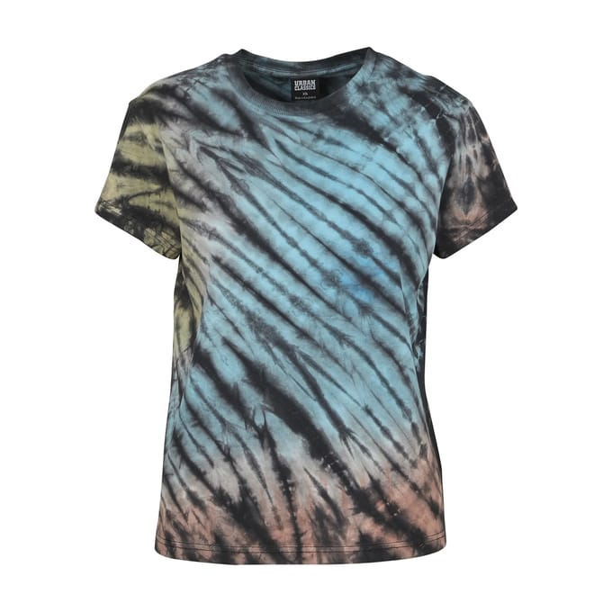 Urban Classics - Tie Dye Boyfriend Dames T-shirt - M - Multicolours