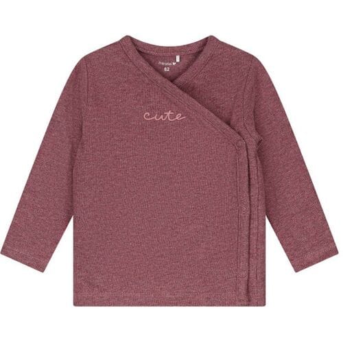 Prénatal newborn overslagshirt - meisjes - Mid Mauve Purple - Maat 62