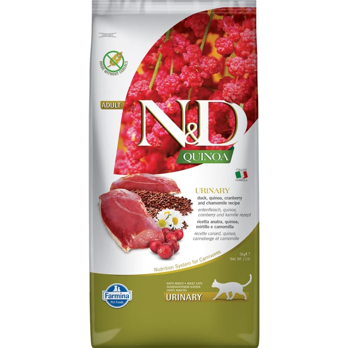 2x5kg Eend, Quinoa, Bilberry en Kamille Urinary Quinoa Farmina N&D