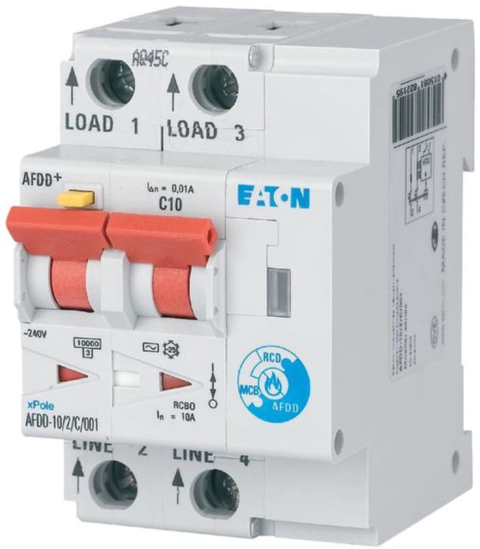 EATON Brandbeveiligingsschakelaar 2p B10A type A, 187168