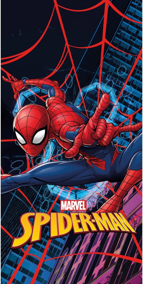 SpiderMan Strandlaken, Web Adventure - 70 x 140 cm - Katoen