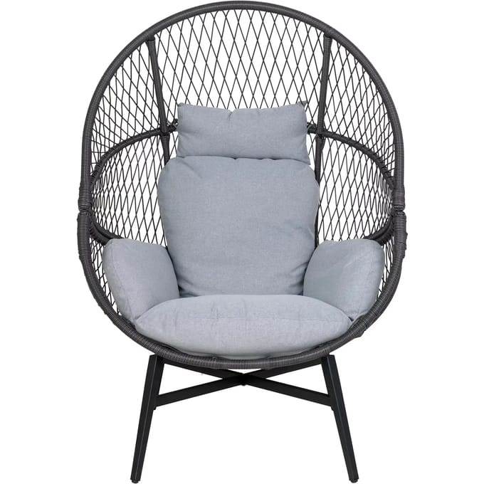 Fauteuil Rotan Zwart - 74x73x103cm - House Nordic