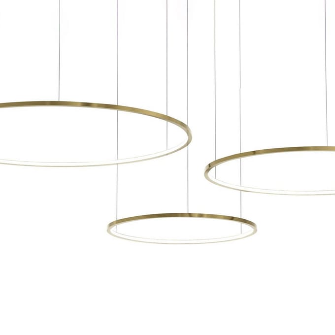 Milagro Lighting LED hanglamp Saturno, goudkleurig, 3-lamps, metaal, 4.000 K