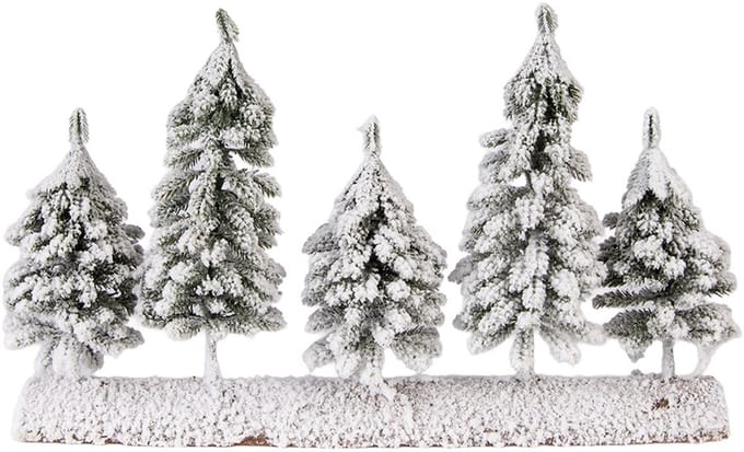 Clayre & Eef Mini Kunstkerstboom 40x8x25 cm Groen Hout