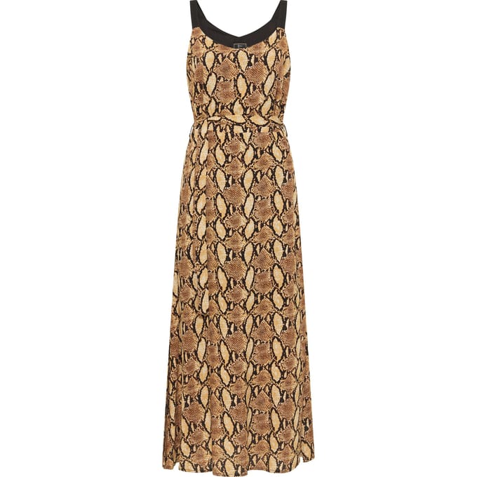 Faina Maxi jurk nelice Dames beige slang