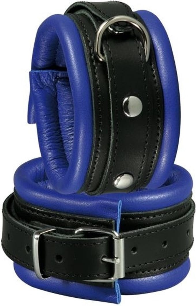 Enkelboeien 5 cm breed - zwart/blauw