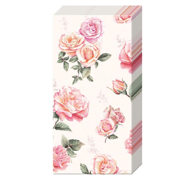 Papieren zakdoeken "Roses"