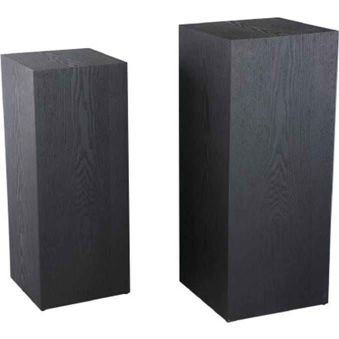 PTMD - Bloemenzuil Tiess - Zwart - 35x35x85cm - Set van 2