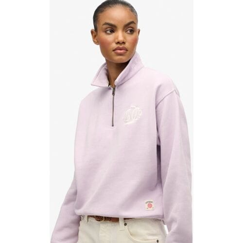 Superdry Sd &amp; co. Halve Rits met Kraag Purple Grootte: 34