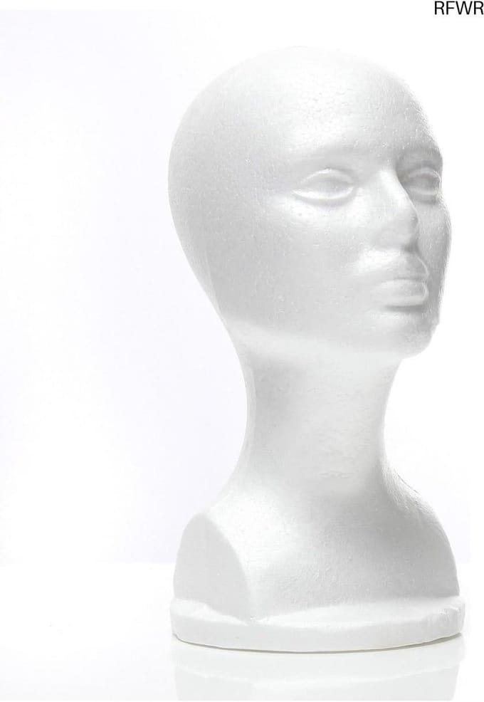 RFWR® Schuim Mannequin Hoofd voor Hoed en Pruik - Wit