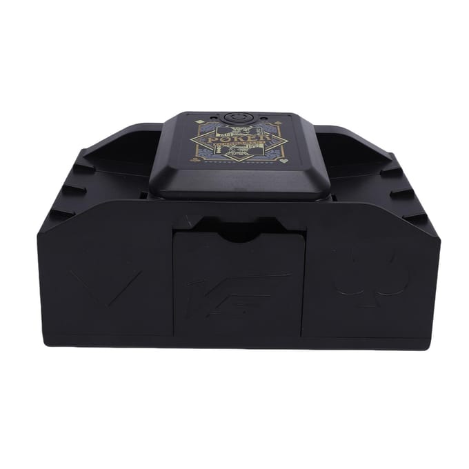 Automatische Kaart  r, 2-Deck Schudmachine met  -SensingCelsiusOne-Key  , 6-Seconden Auto-Stop, USBCelsiusBatterij Aangedreven, Ideaal f black