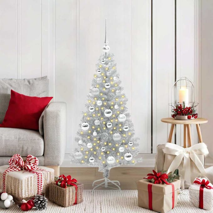 vidaXL - Kerstboom - Zilver - 120 - cm - PET