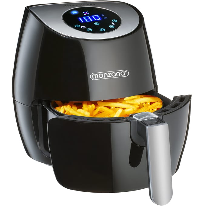 Monzana Heteluchtfriteuse - 3,6 liter 1500W 6 Programmas - Zwart
