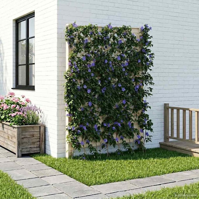 vidaXL - Trellis - met - Spike - PP - Wit