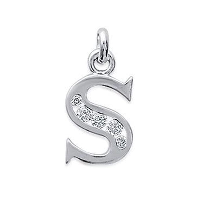 Blinx Jewels Zilveren Hanger Letter S Steentjes