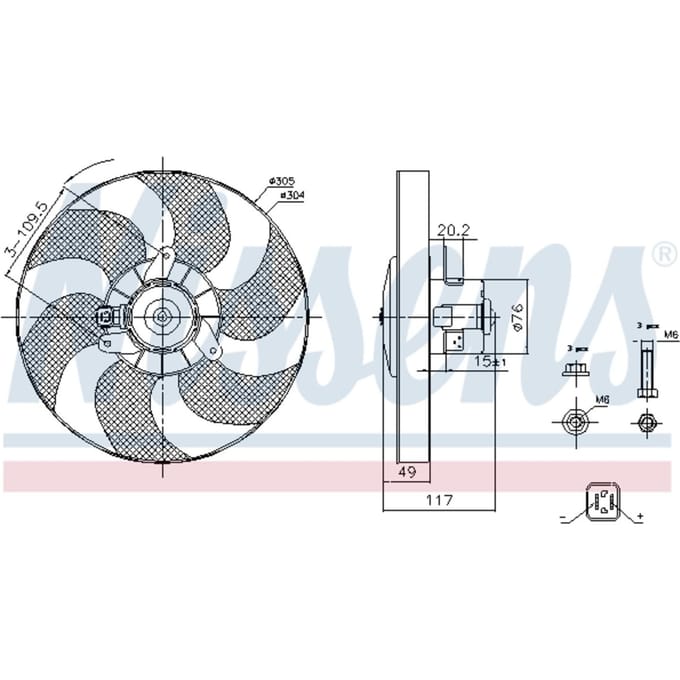 Ventilator NISSENS 85658