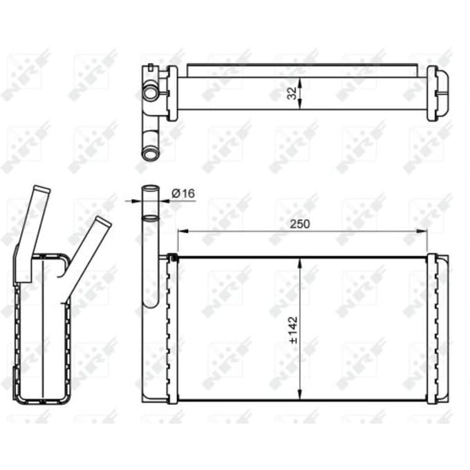 Warmtewisselaar, interieur verwarming NRF 54265