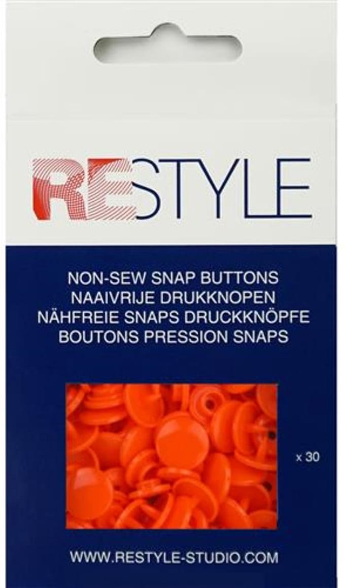 Naaivrije plastic drukknopen 12,4 mm, 30 stuks