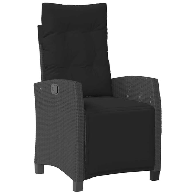 vidaXL - 9-delige - Tuinset - poly - rattan - zwart