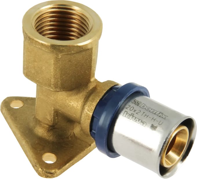 Bonfix Alu-pers muurplaat 3/4″ bi.dr. x 20 mm 1st.