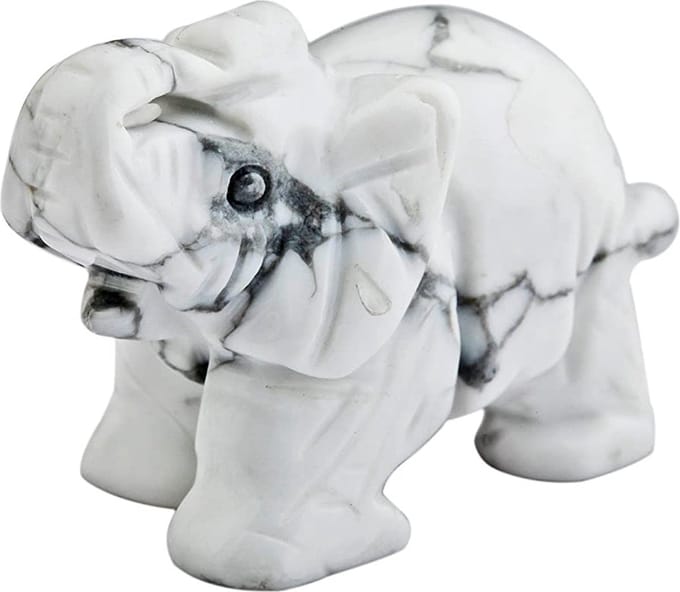 Bixorp Gems Howliet Olifant Beeldje - Edelsteen Dier