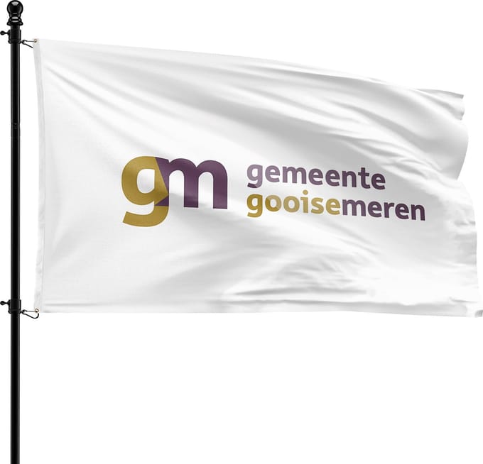 VlagDirect - Gooise Meren vlag - Gemeente Gooise Meren vlag - 90 x 150 cm.